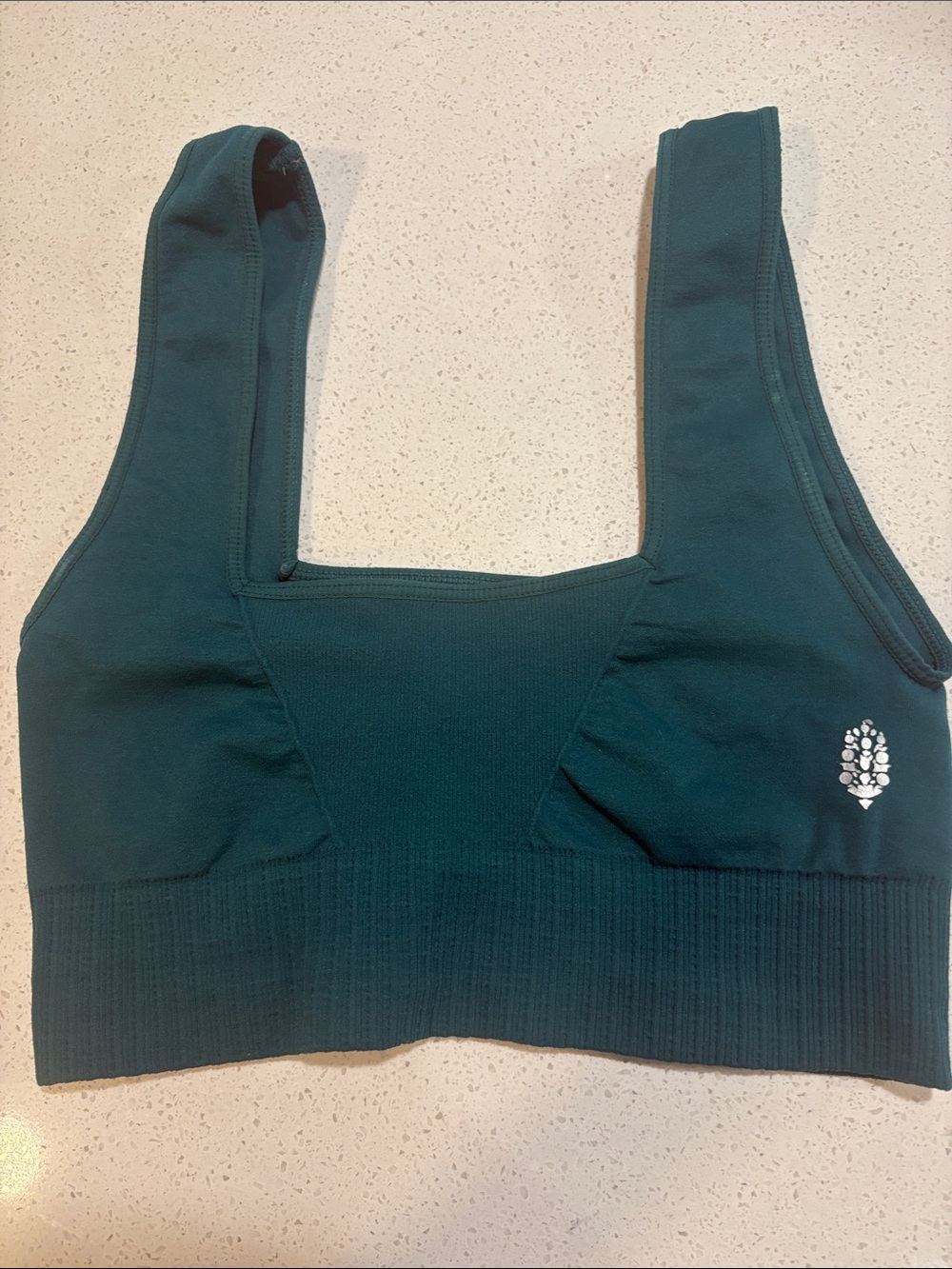 Free People FP Movement Seamless Dark Teal Supportive Sports Bra - Brand